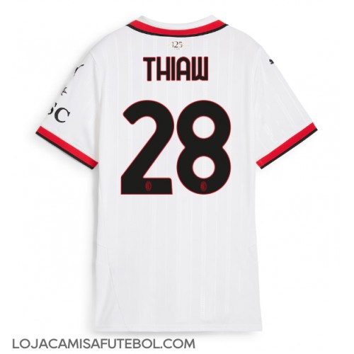 Camisa de Futebol AC Milan Malick Thiaw #28 Equipamento Secundário Mulheres 2024-25 Manga Curta